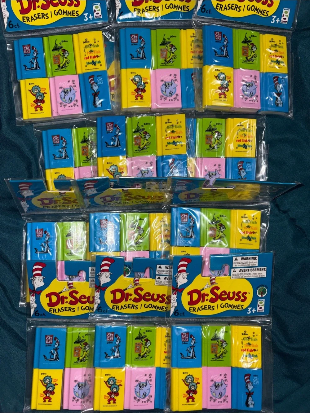 Dr. Seuss Party Favor / School supplies 8+ lbs colors, sharpeners, stickers, etc